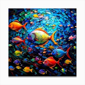 Colorful Fishes 5 Canvas Print