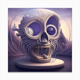 Skull Of A Man ai art Canvas Print