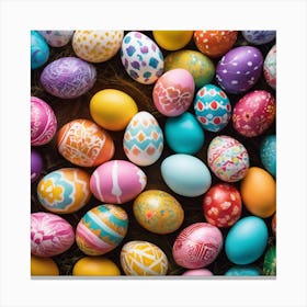 Colorful Easter Eggs 2 Canvas Print