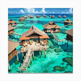 Tropical Island Resort Canvas Print