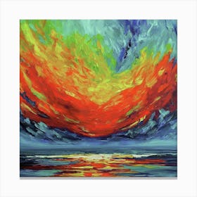 Sunset On The Beach Canvas Print