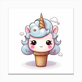 Kawaii Unicorn 13 Canvas Print