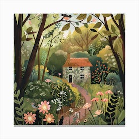 Cottage In The Woods 1 Canvas Print