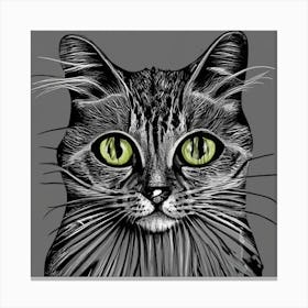 Cat With Green Eyes Canvas Print