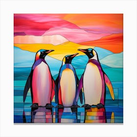 Three Penguins Canvas Print