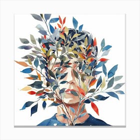 Man With A Tree Canvas Print