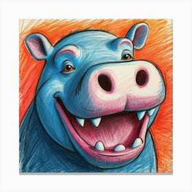 Hippo 30 Canvas Print