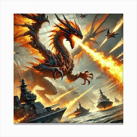 Blaze Wyverns Close Quarters Combat Canvas Print