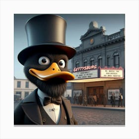 Duck In A Top Hat 1 Canvas Print