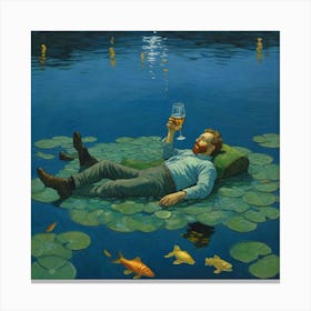 The Water’s Embrace: A Surrealist Vision Canvas Print