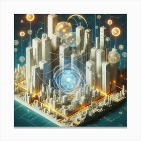 Futuristic City 12 Canvas Print