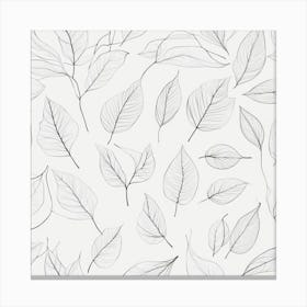 Leaves On A White Background 1 Canvas Print