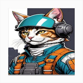 Engineering Cat Canvas Print