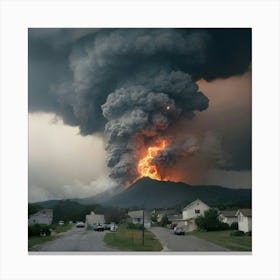 Eruption Of A Volcano Canvas Print