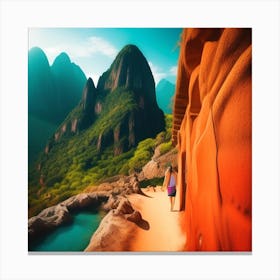 Liu Jiang Mountain Canvas Print