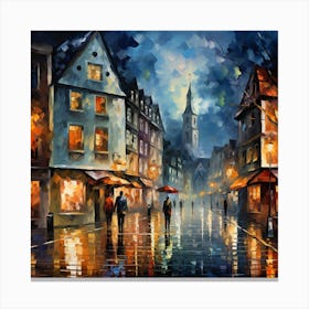 Night In The City 4 Canvas Print