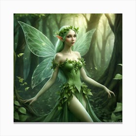 Fairy In The Woods 4 Canvas Print