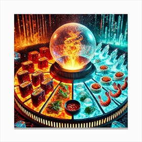 A Sci Fi Themed Dish Called Elemental Fusion Platter Canvas Print