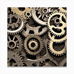Gears Background 20 Canvas Print