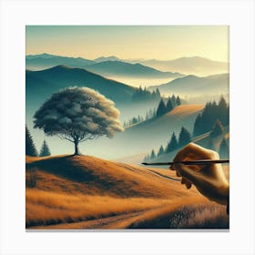 Landscape Painting 15 Canvas Print