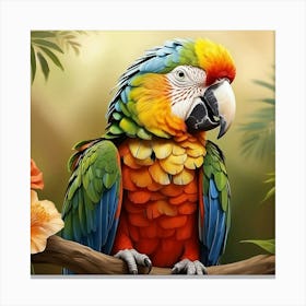 Colorful Parrot 2 Canvas Print