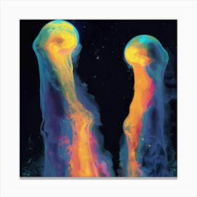 Two Jellyfish Canvas Print