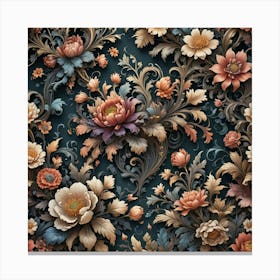 Floral Wallpaper 1 Canvas Print