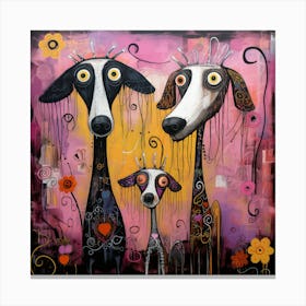Three Greyhounds Canvas Print