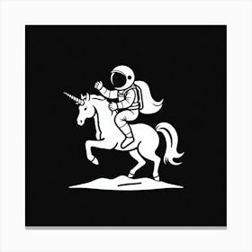 Astronaut Riding A Unicorn Canvas Print