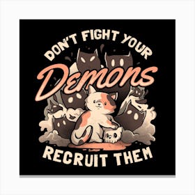 Recruit Your Demons Square Canvas Print