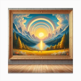 Sunset In The Mountains 1 Canvas Print