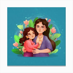 Mother And Daughter Canvas Print