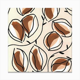 Seed Pods Square Natural Canvas Print