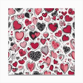 Hearts Valentine'S Day Canvas Print