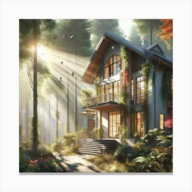 House In The Woods Canvas Print