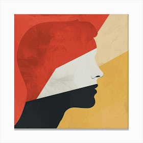 Silhouette Of A Head Canvas Print