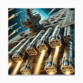 Sky Breaker Missile Launchers Converted Canvas Print