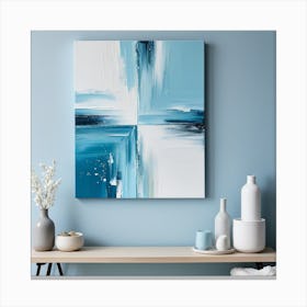 Pintura Abstracta Tematica Azul Canvas Print