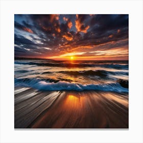 Sunset On The Beach 101 Canvas Print