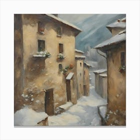 Snowy Alley Canvas Print