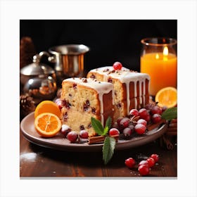 Christmas Cake Canvas Print