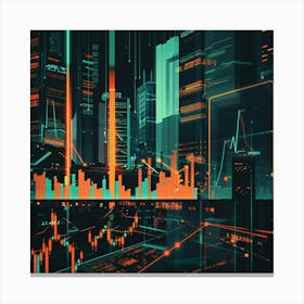 A Stock Market Graph Lofi Illustration 1718663686 4 Canvas Print