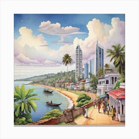 Sri Lankan City Canvas Print