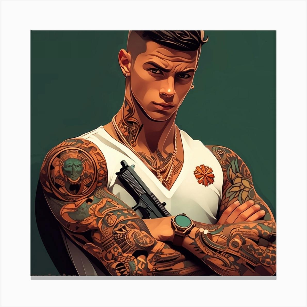 Ronaldo Portrait Tattoo | Lavith Tattoo | Portrait tattoo, Portrait, Tattoos