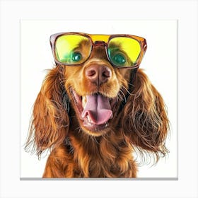 Dog Wearing Sunglasses 9 Canvas Print