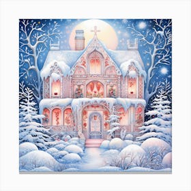 Santa'S House Christmas Canvas Print