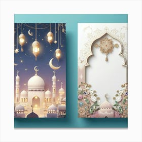 Muslim Greeting Card 7 Canvas Print