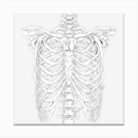 Skeleton Rib Cage Scary Halloween Costume Unisex Canvas Print