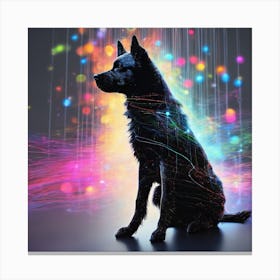 Dog In Space Canvas Print