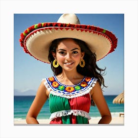 Mexican Girl 55 Canvas Print